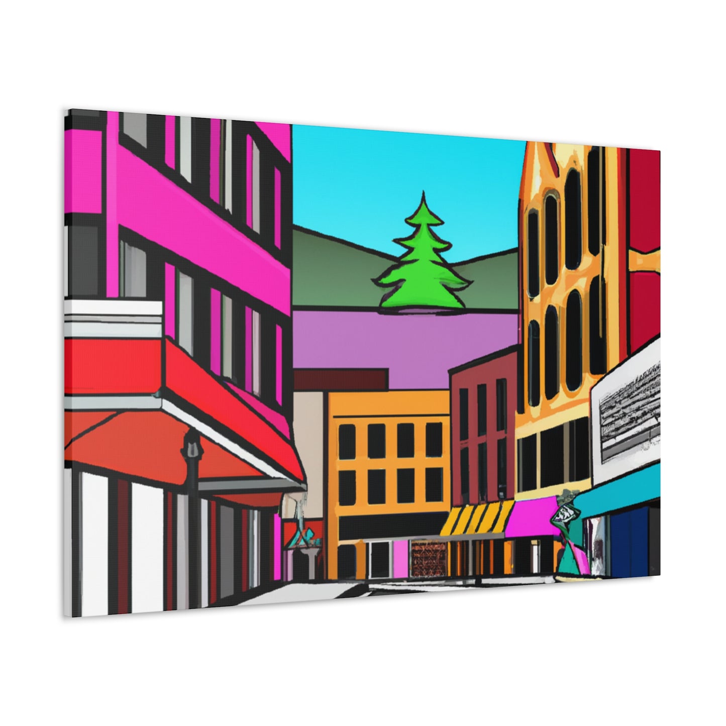 Denver Avenue - Architectural Canvas Pop Art