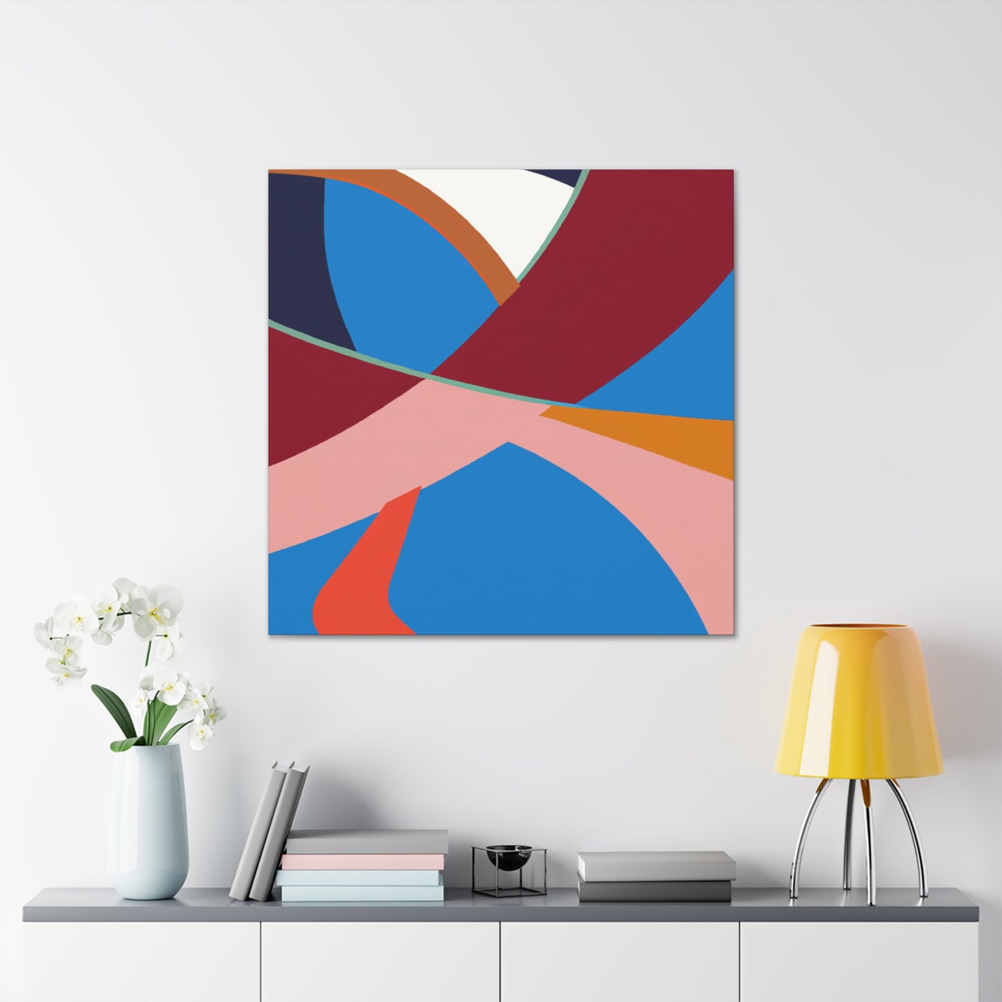 Atoms of Blooms - Midcentury - Canvas