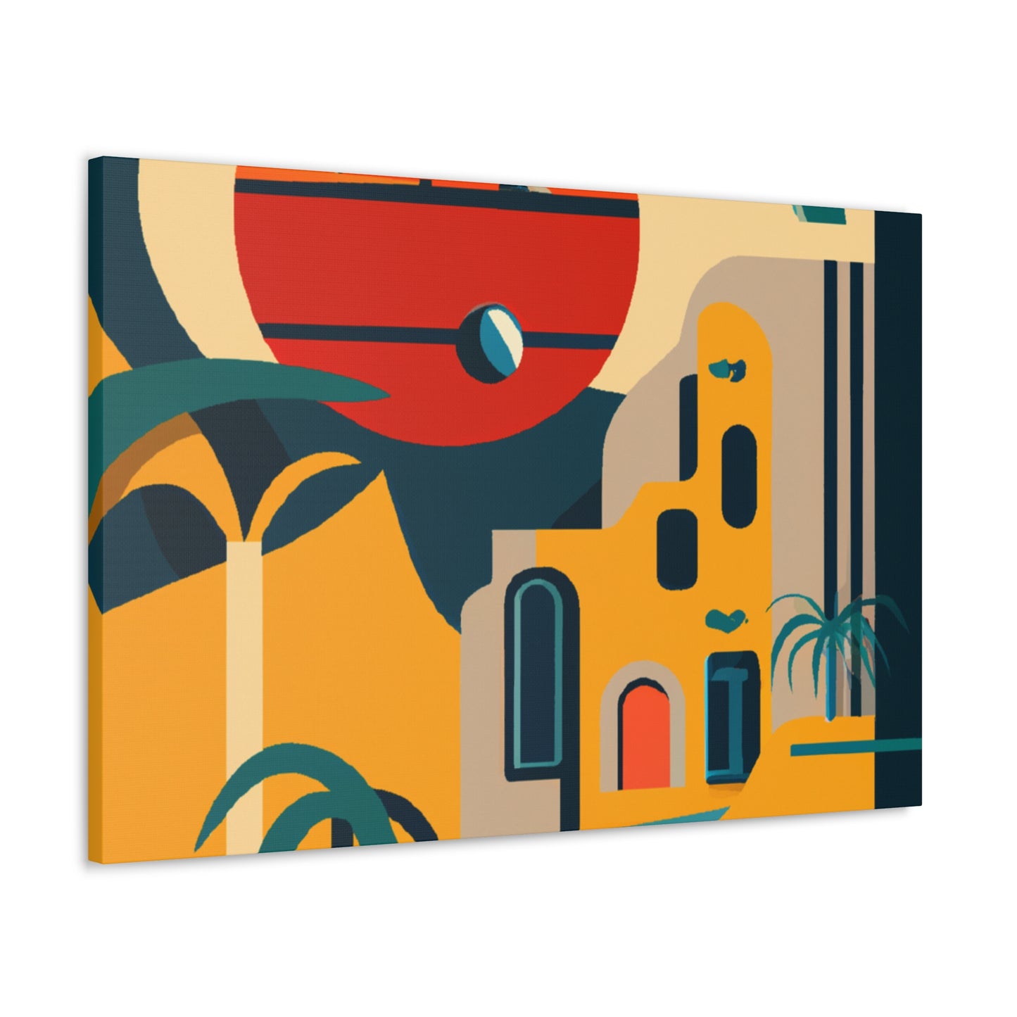 Atomic Sunrise - Midcentury - Canvas