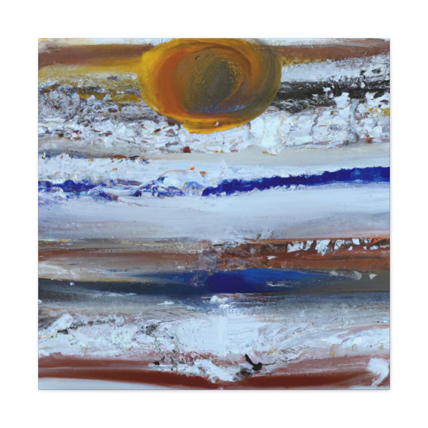 Below The Ice - Abstract Canvas