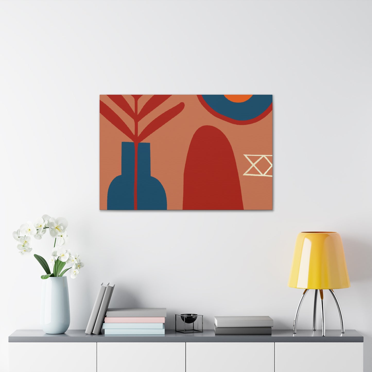 "Prismatic Pewter - Midcentury" - Canvas
