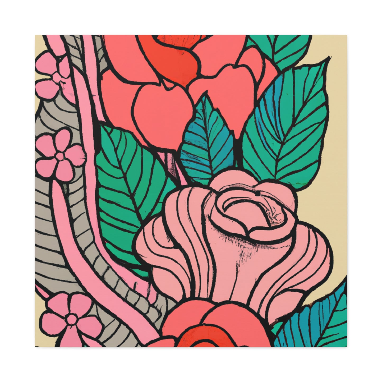 Blissful Delight - Floral - Canvas