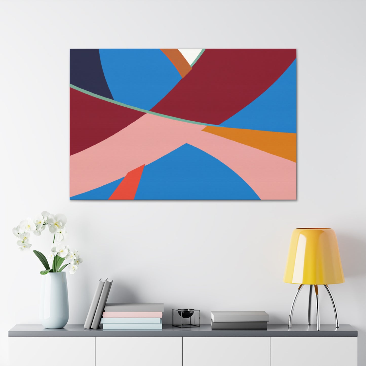 Atoms of Blooms - Midcentury - Canvas