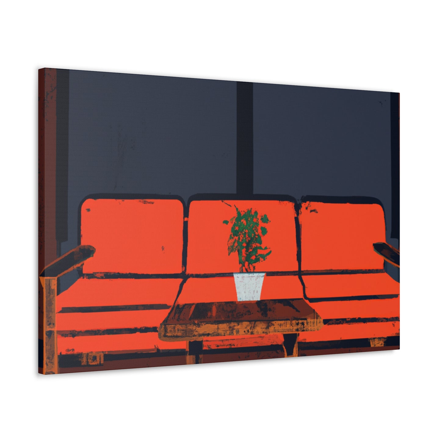 Fading Floral Feathers - Midcentury - Canvas