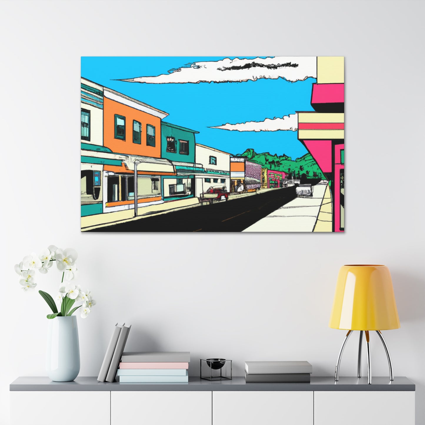 St Louis Ave - Architectural Canvas Pop Art