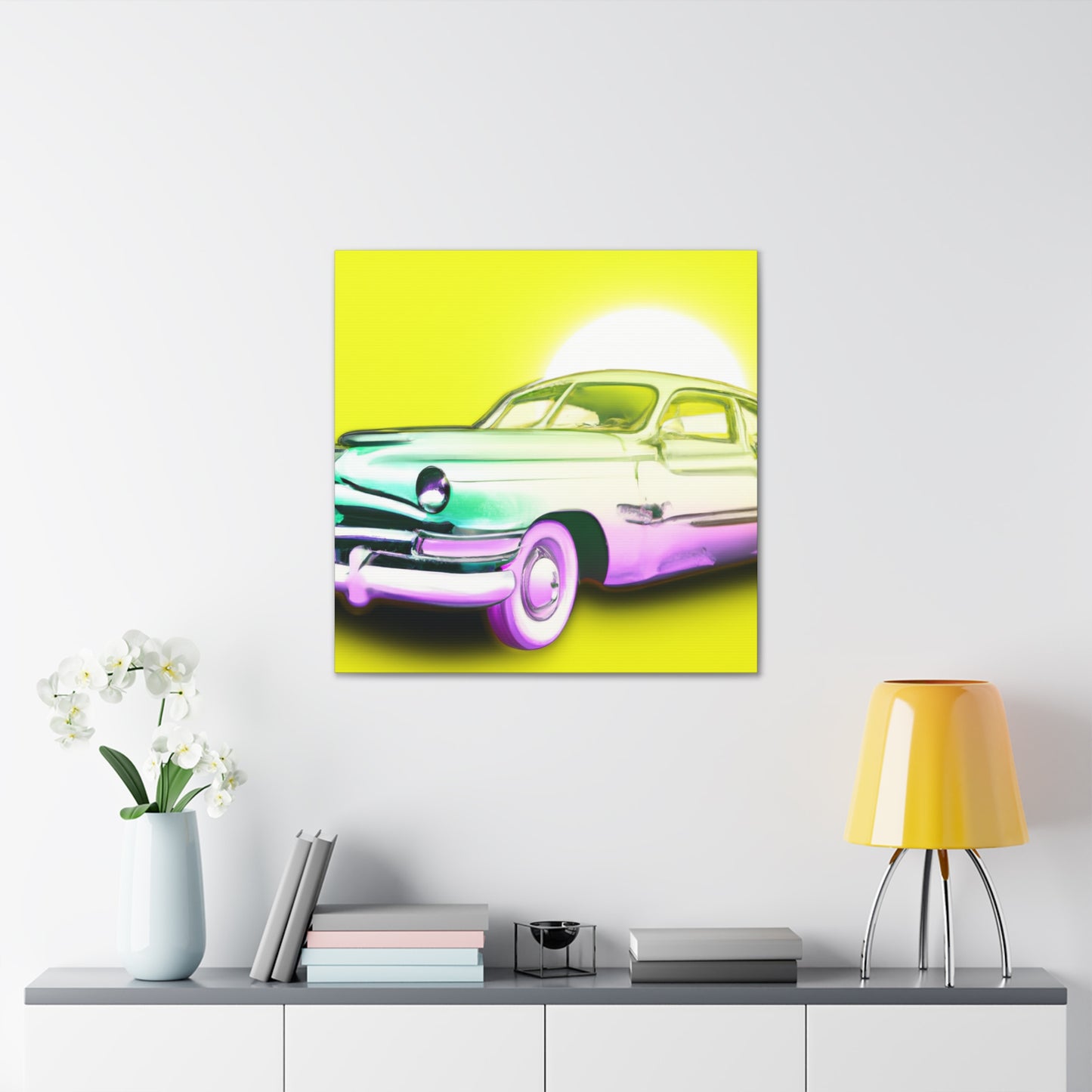 Classic Car Reflection -Automobile Canvas