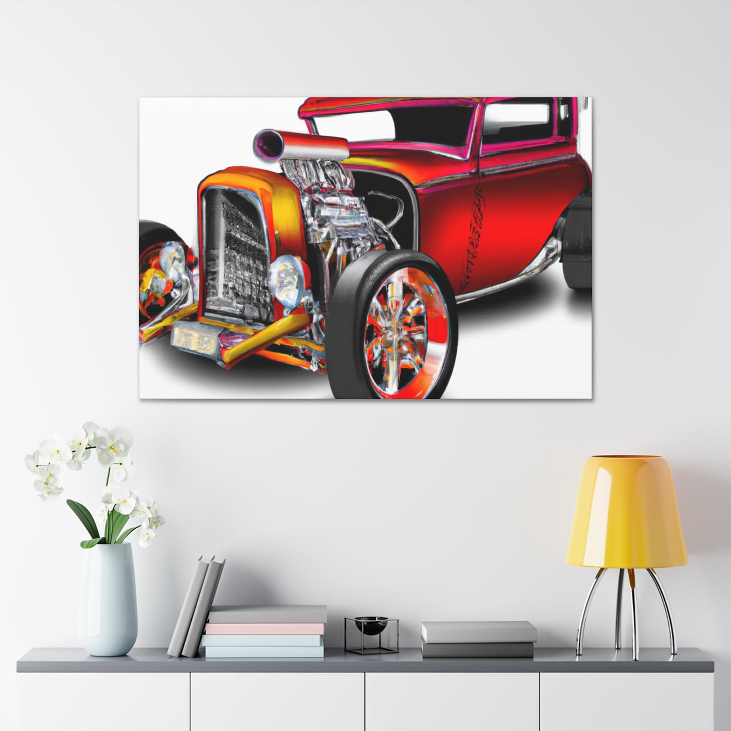 Hot Rod Lightning - Automobile - Canvas