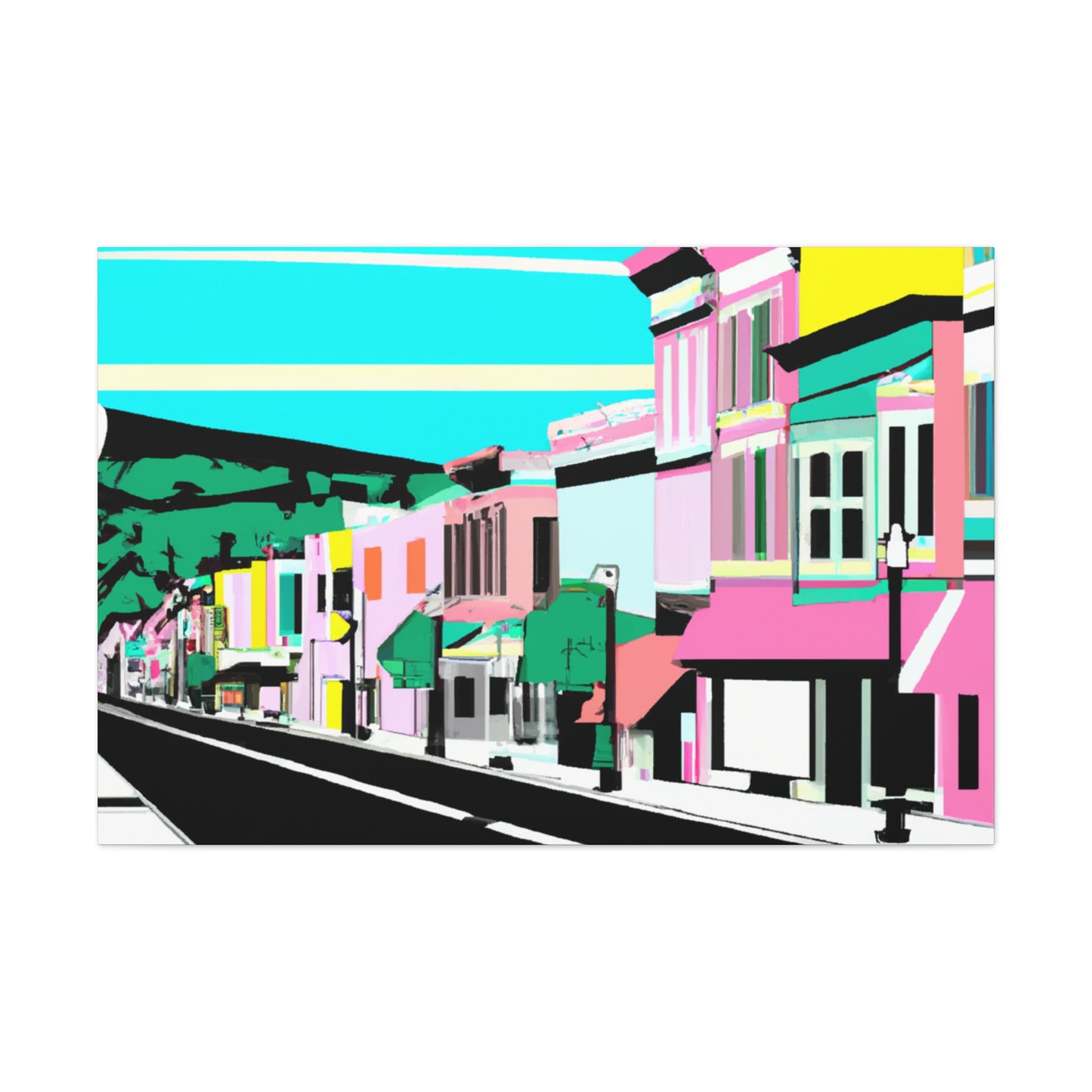 Pleasant Boulevard - Architectural Canvas Pop Art