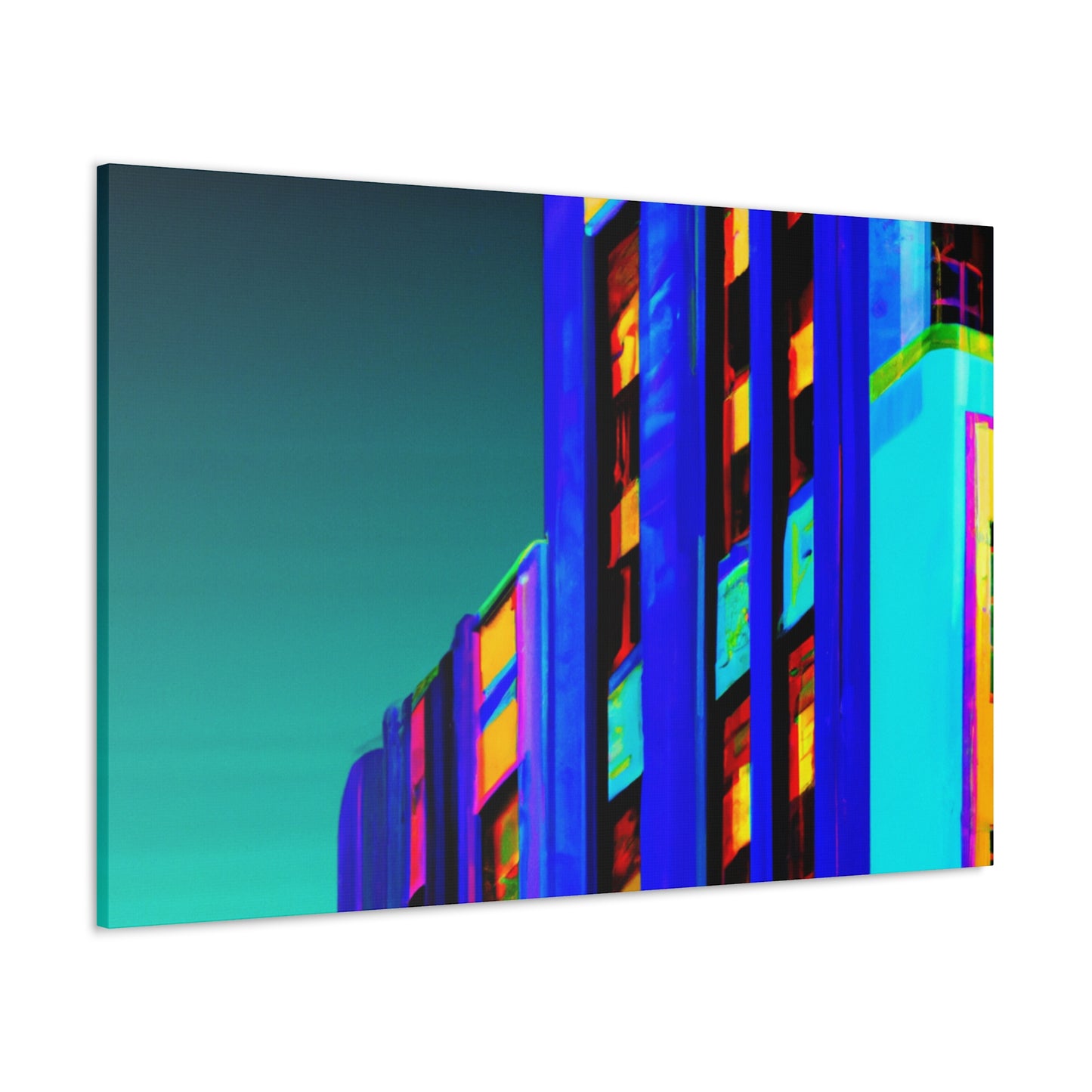 "Skyline Art Deco" - Art Deco Architectural Canvas