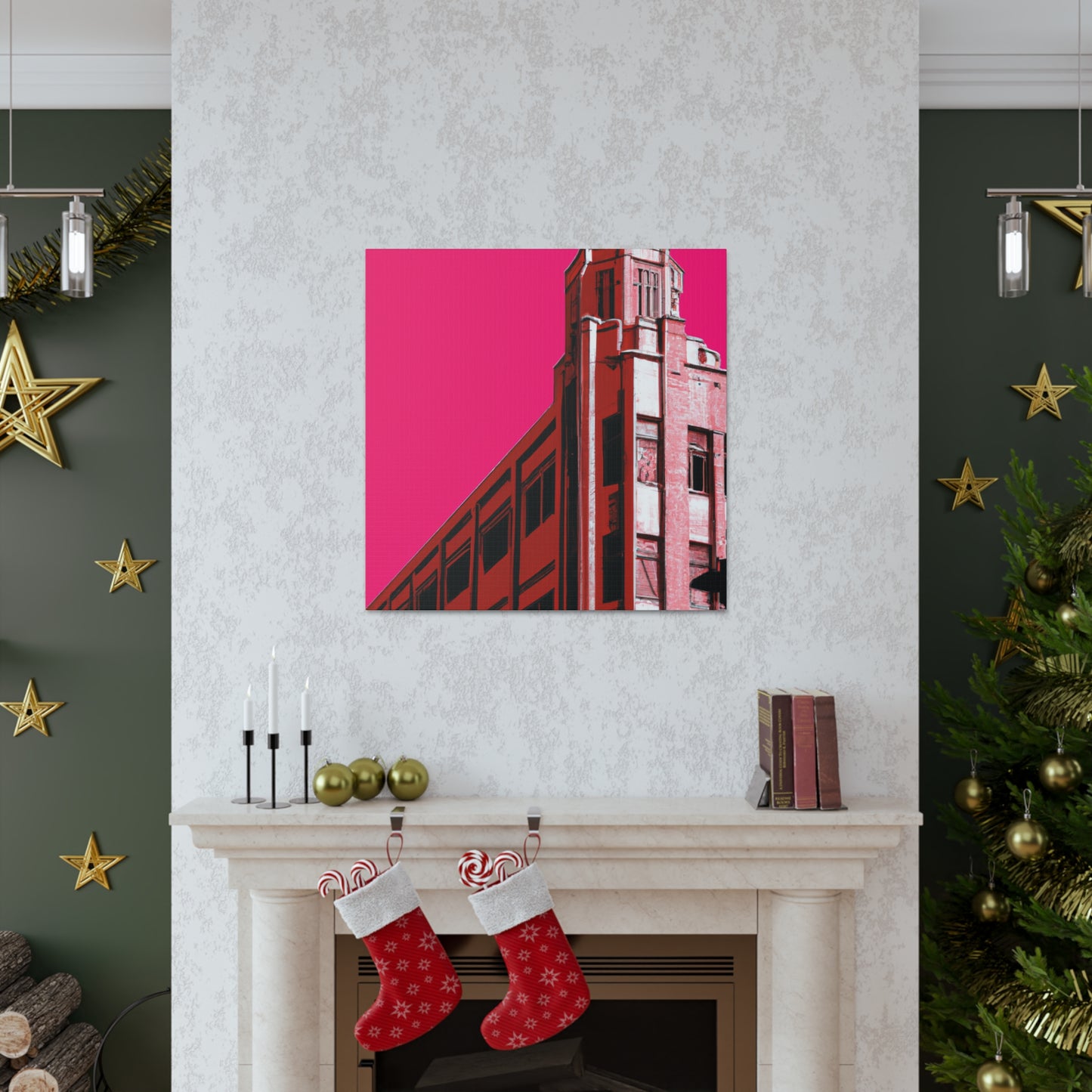 Straightup Splendor - The Visually Stunning Symmetry of Art Deco Architectural. - Canvas