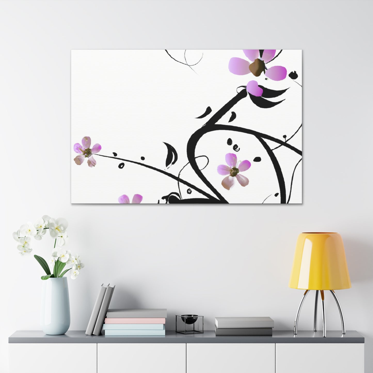 Carnation Cascade - Floral - Canvas
