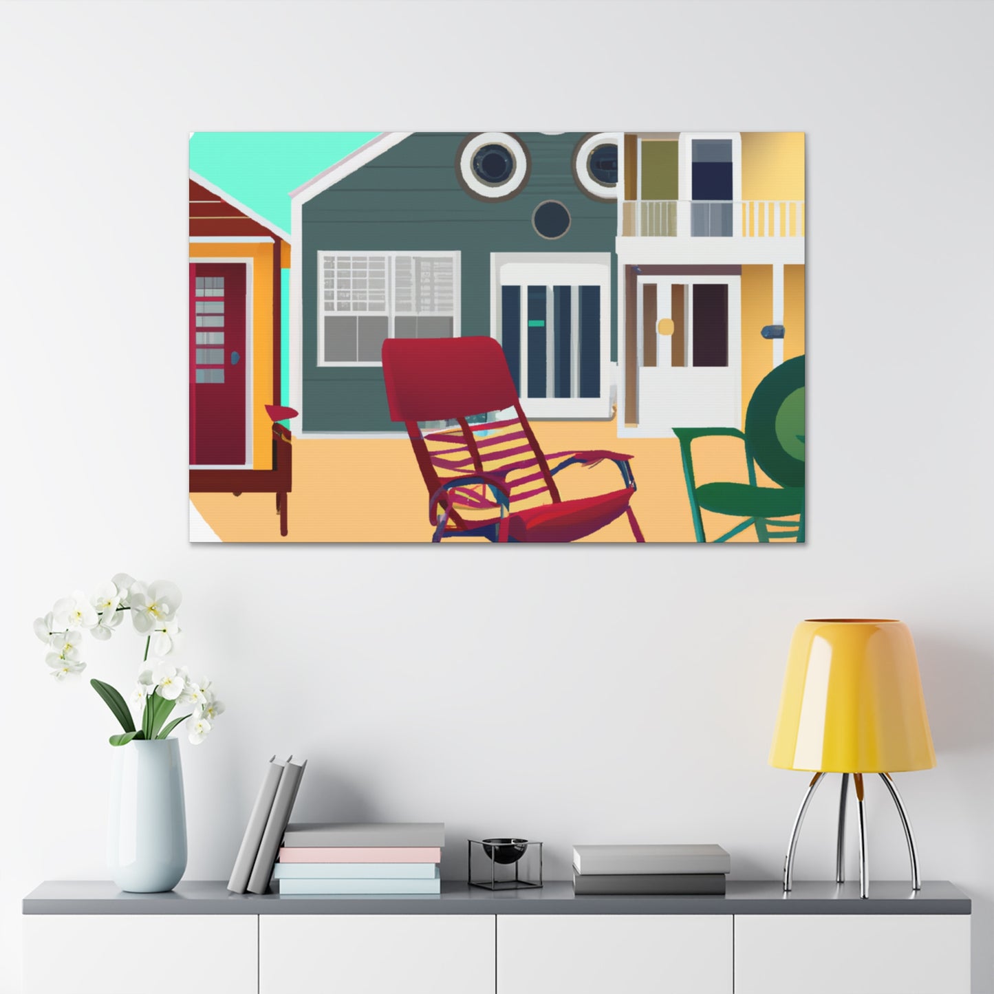 Architectural Calligraphy- Midcentury - Canvas
