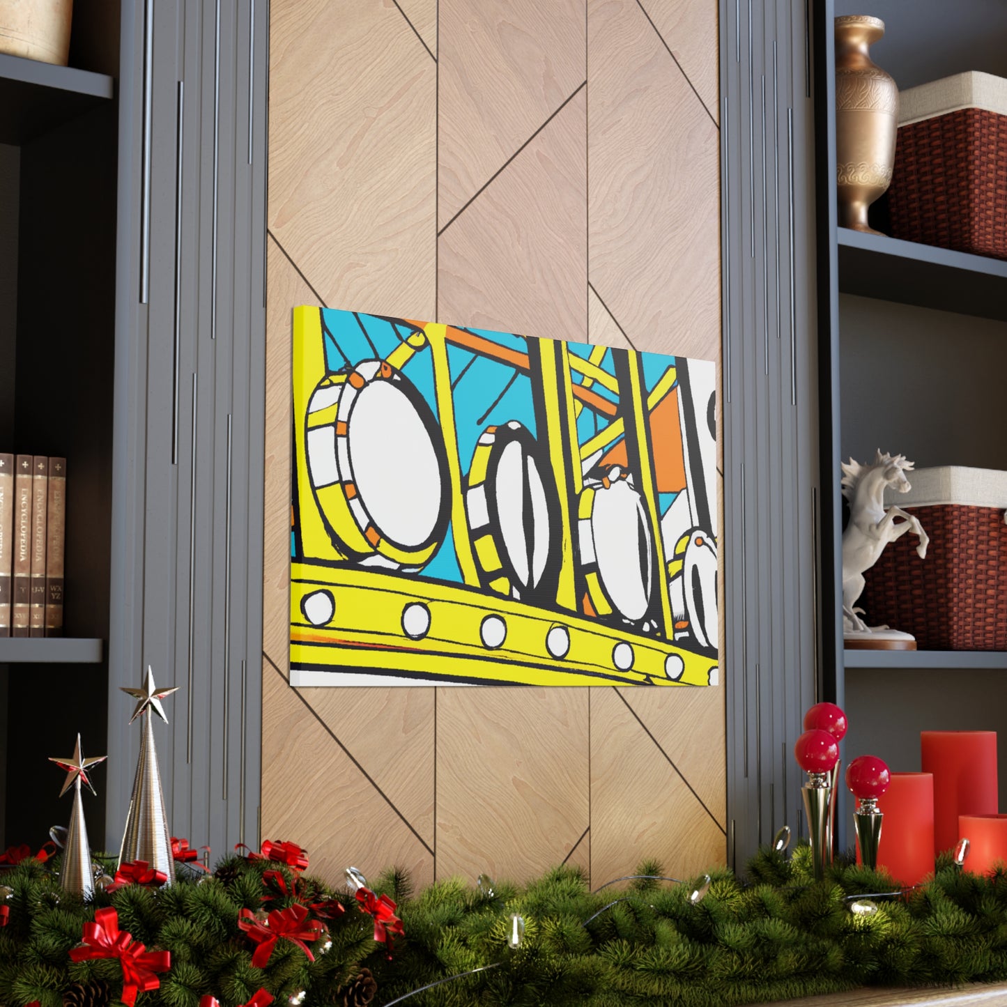 Dinky Diner Lights - Canvas - Pop Artt