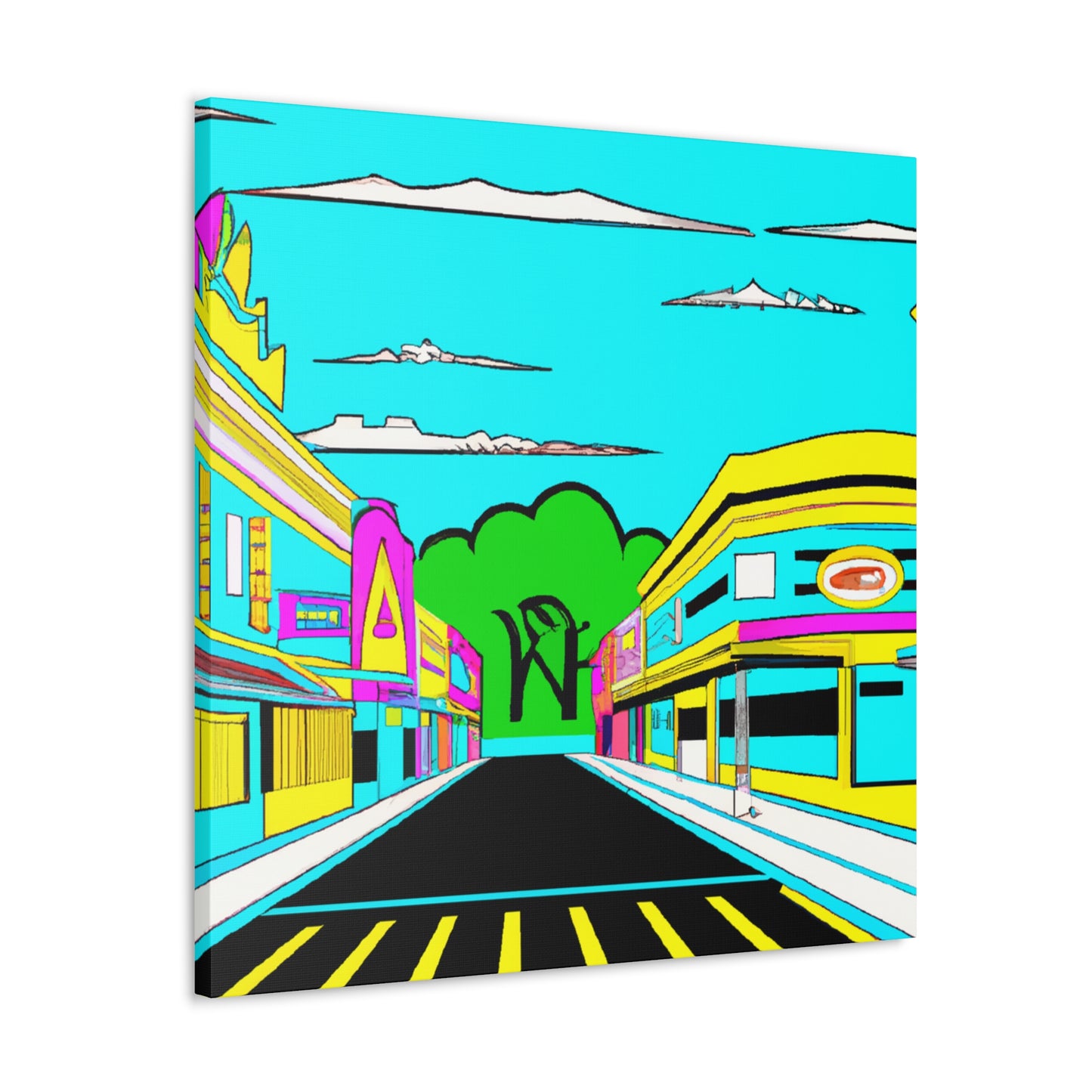 Metro Row - Architectural Canvas Pop Art
