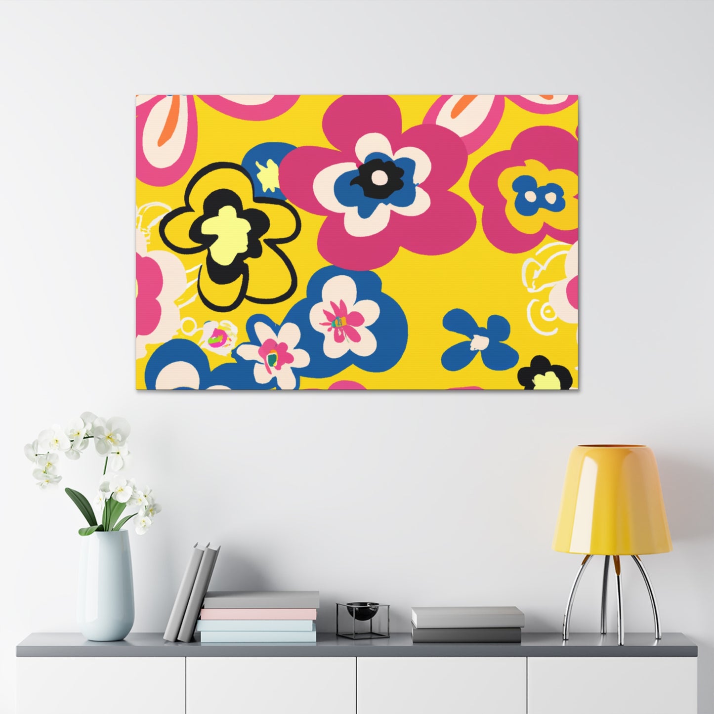Flower Jamming - Floral Canvas