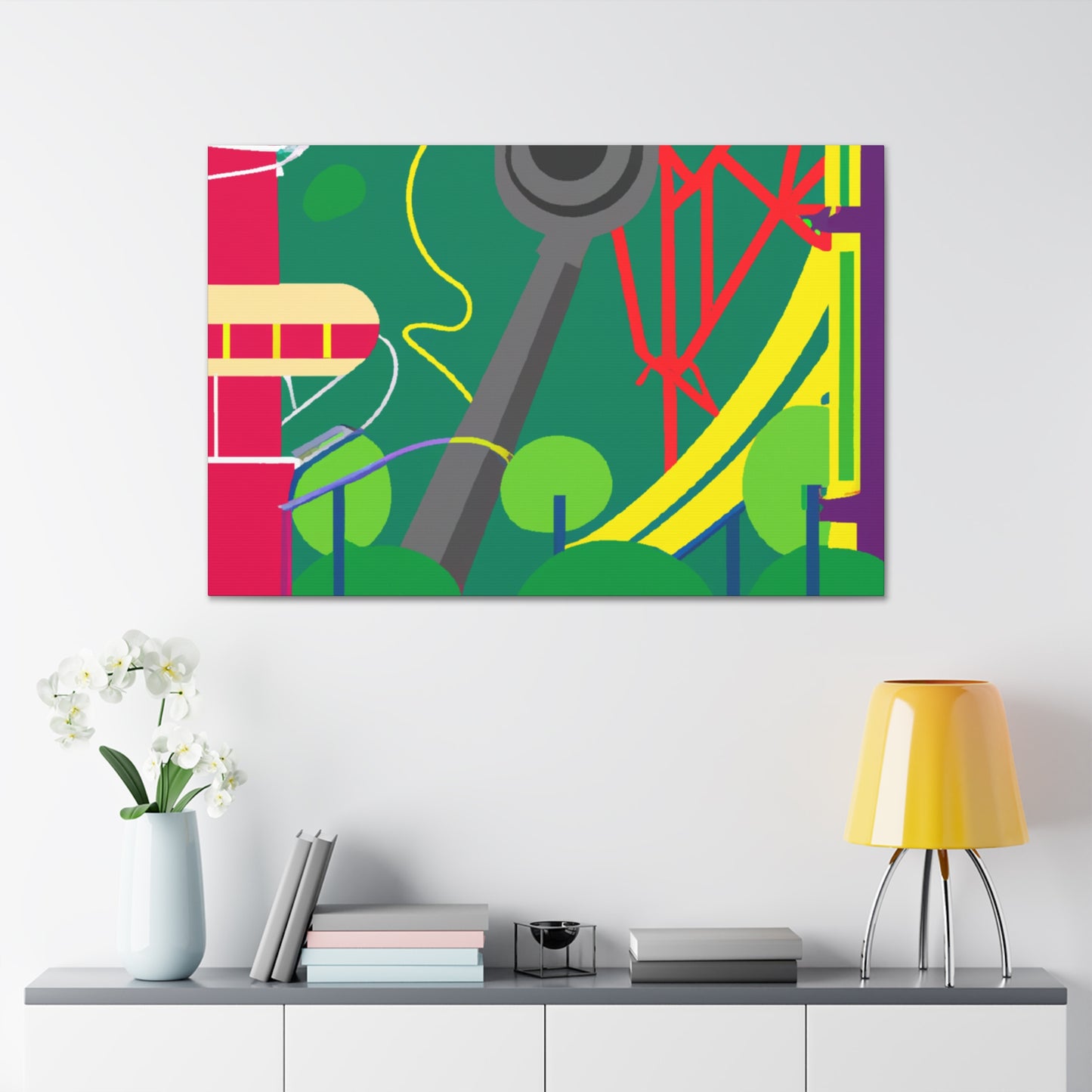 Bloomtopia - Landscape - Amusement - Canvas
