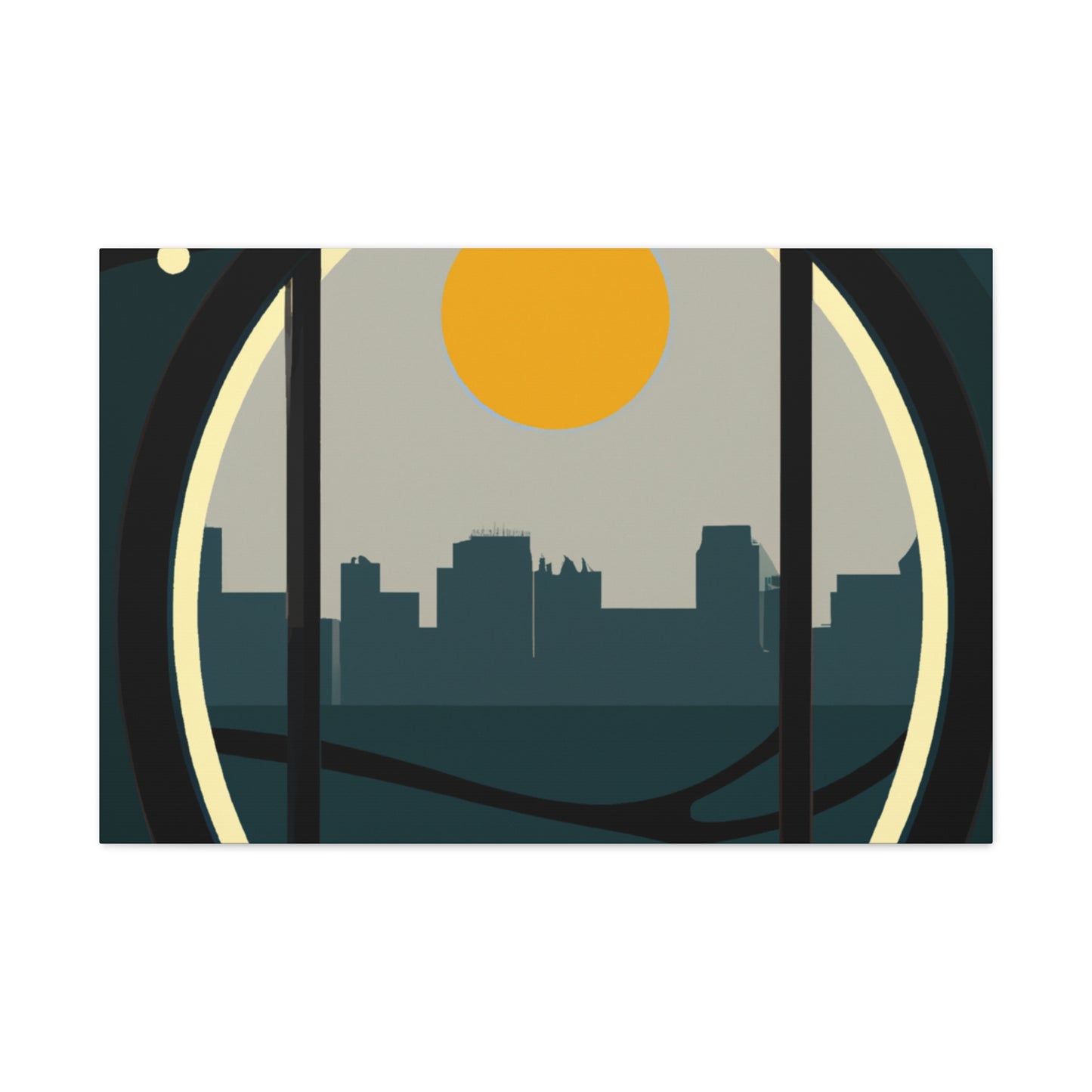 Moon Rise - Midcentury Canvas