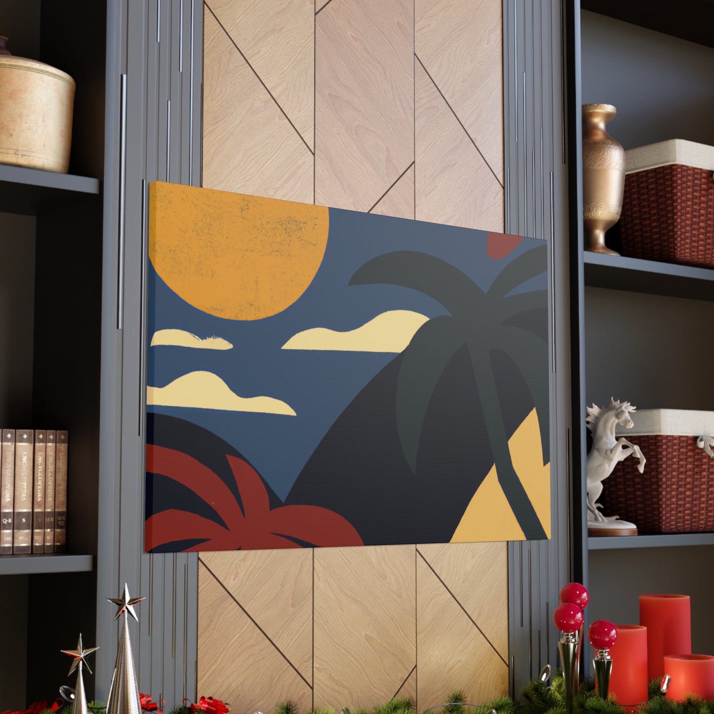 Moonlit Jungle - Midcentury Canvas