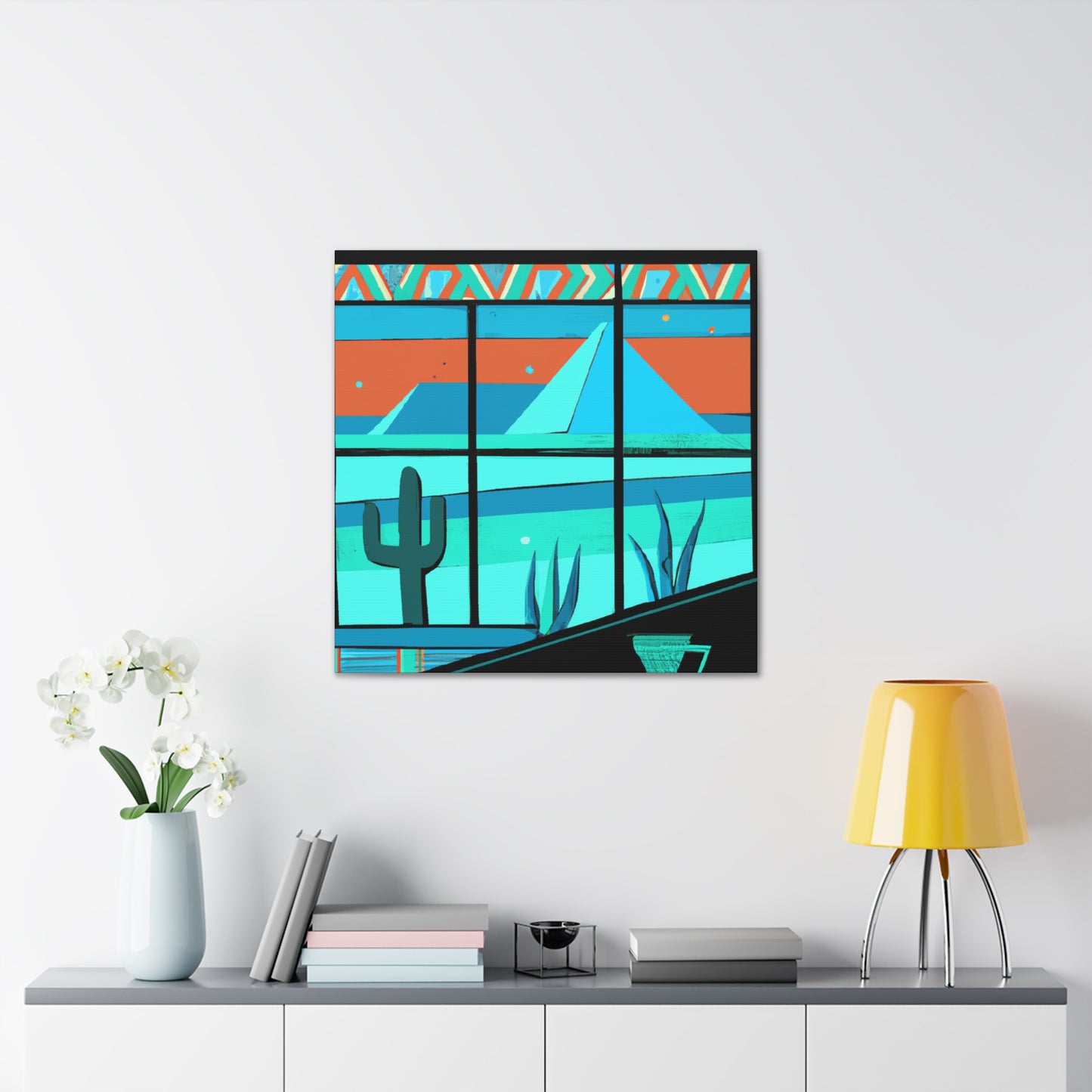 "Abstract Balance - Midcentury" - Canvas