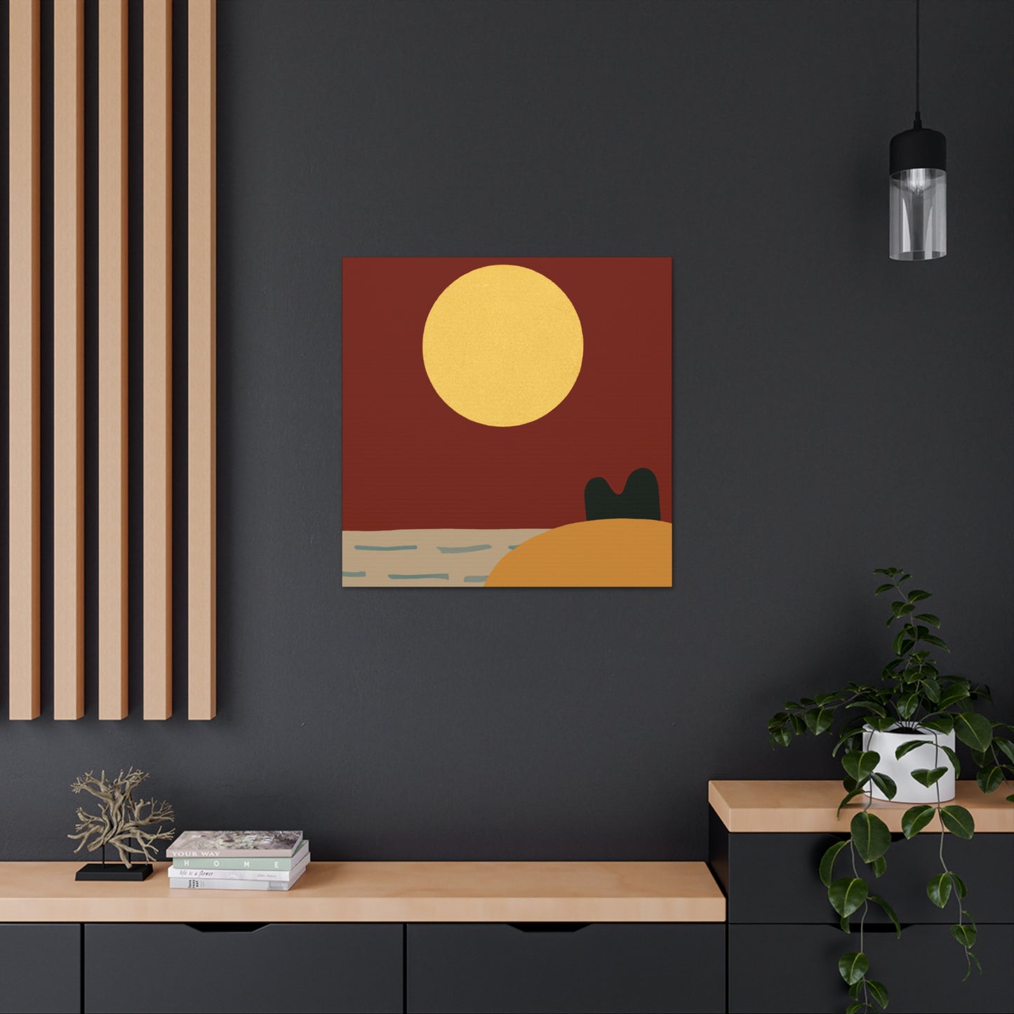 Peeking Ears - Midcentury Canvas