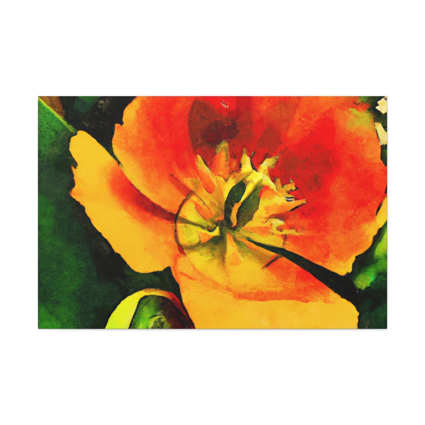 Orange Pedals - Canvas - Floral