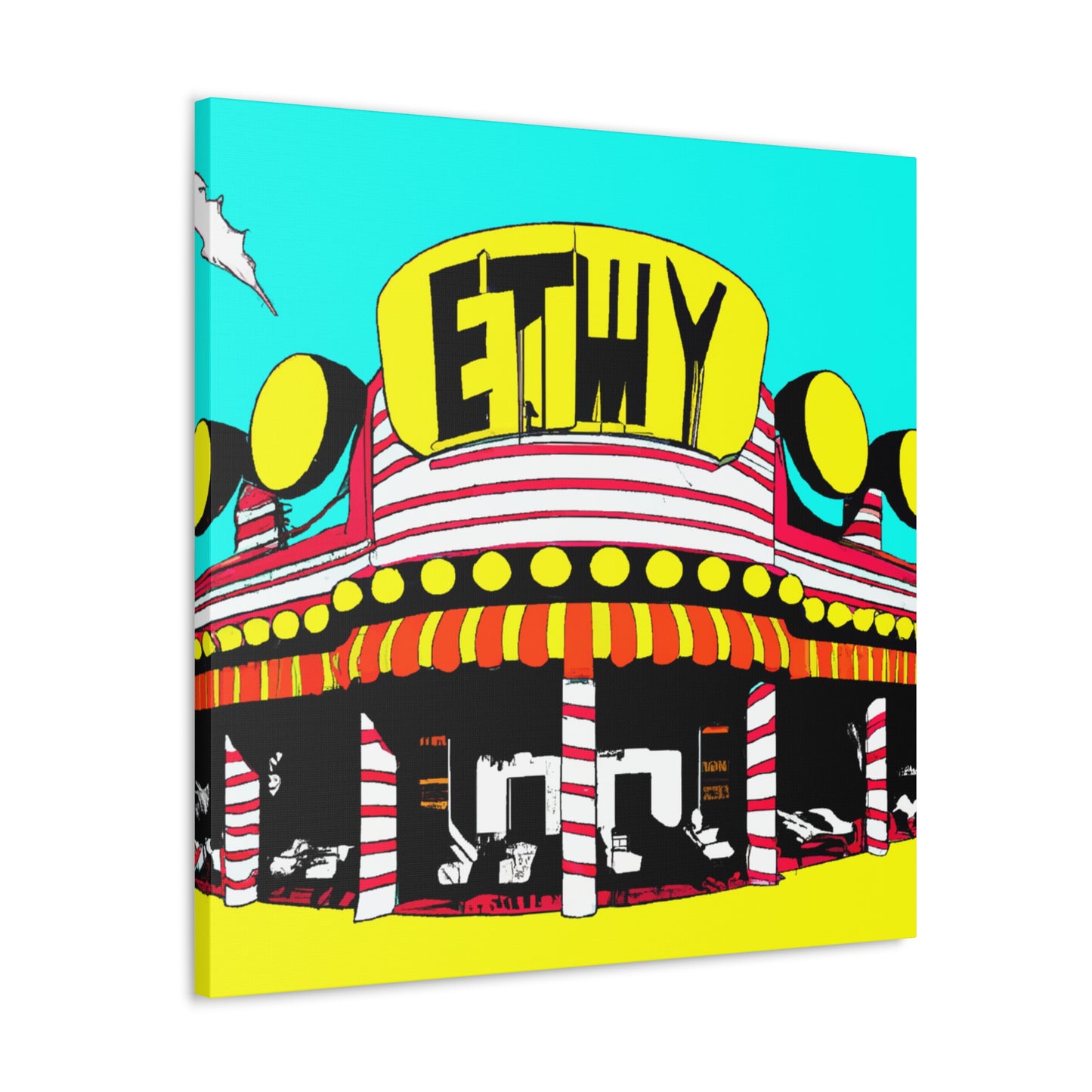 Rock 'n' Roll Drive-In Diner. - Pop Art Canvas