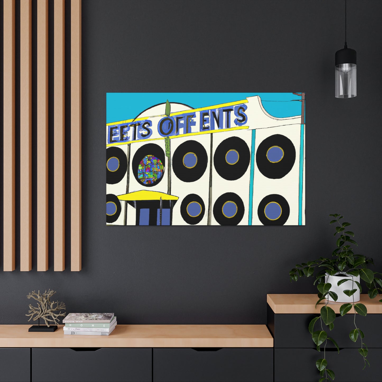 Sock Hop Shoppe - Retro Music Canvas