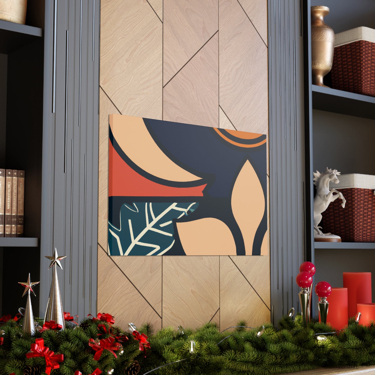 Blue Curve - Midcentury Canvas