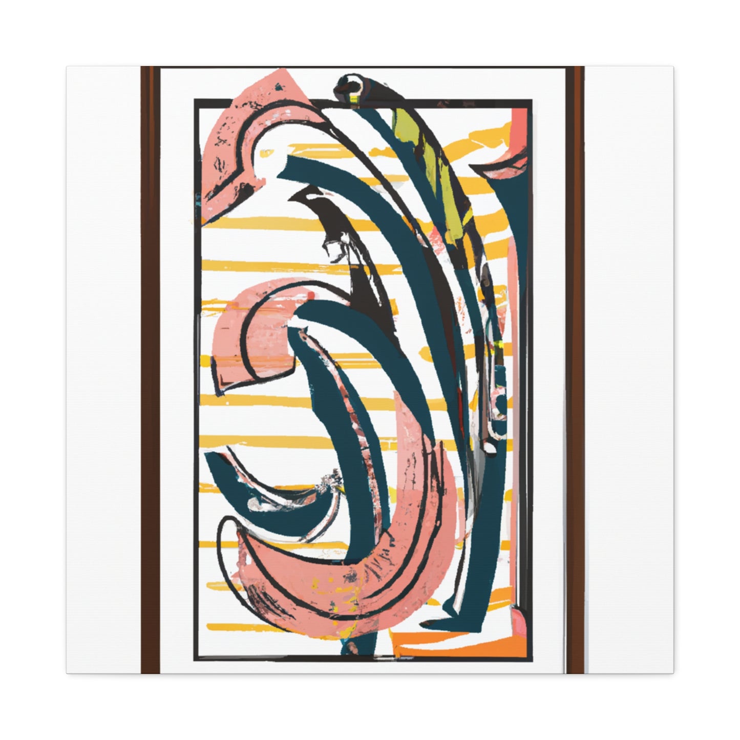 Flametail Parrot - Midcentury Canvas