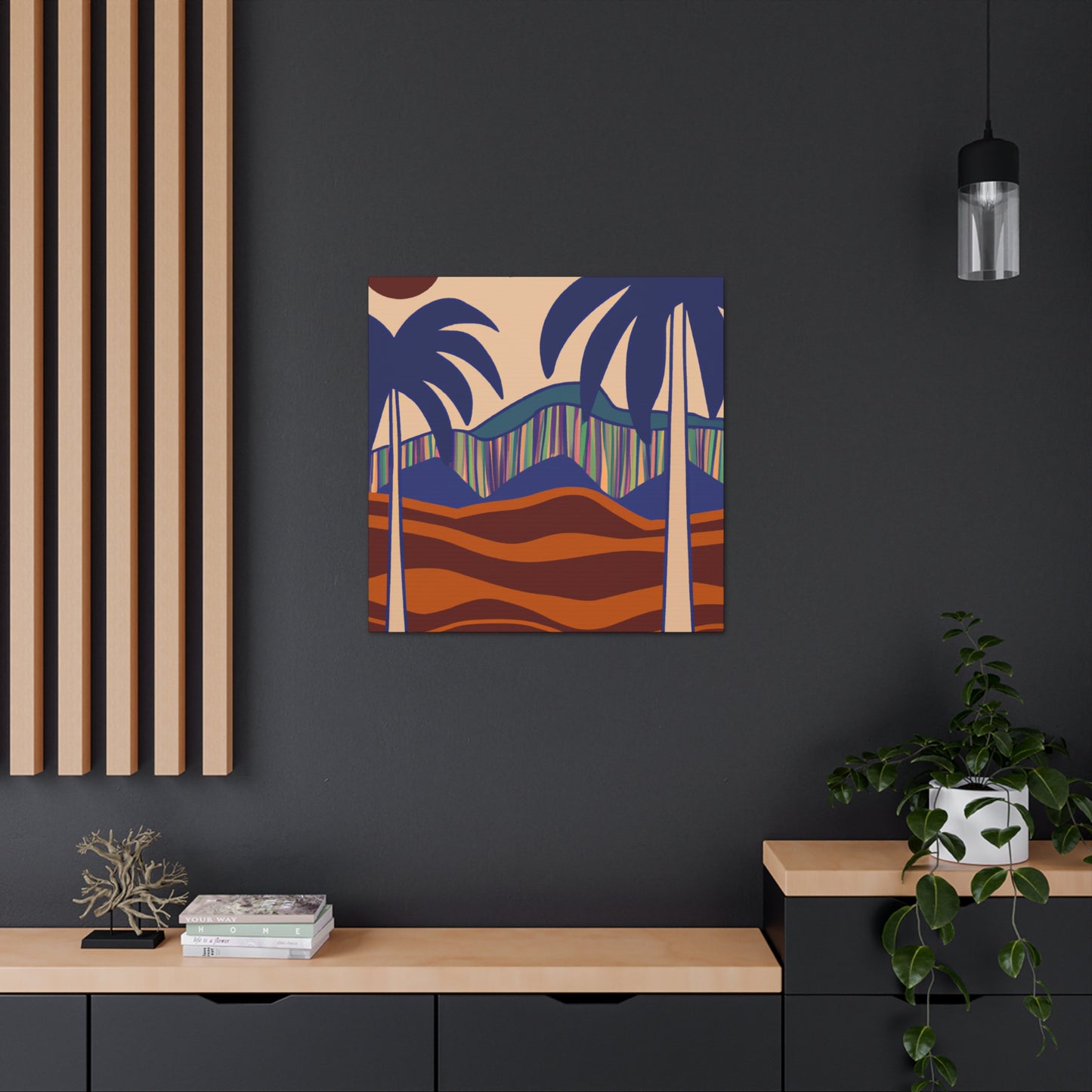 Vibey Tropics- Midcentury Canvas