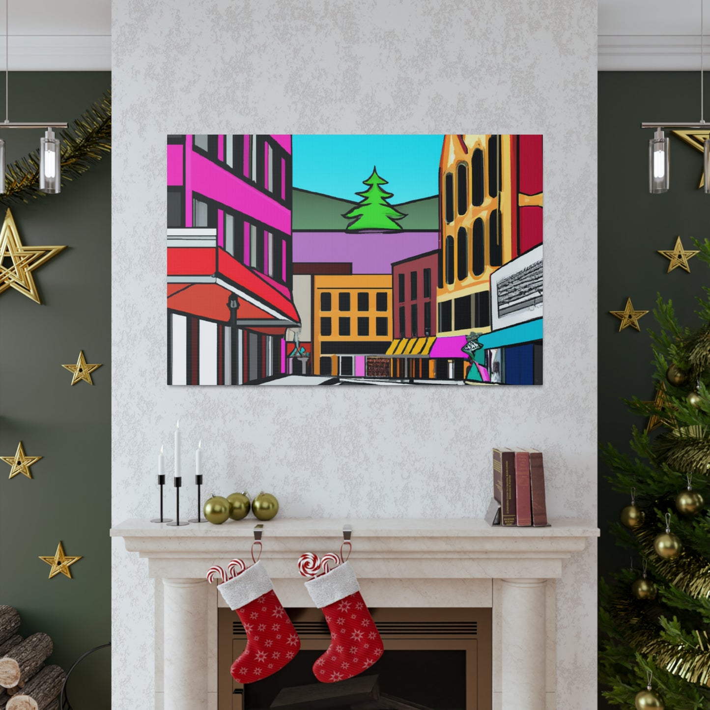 Denver Avenue - Architectural Canvas Pop Art