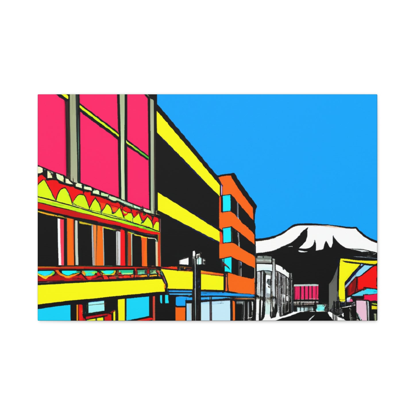 Rock 'n' Roll Avenue - Architectural Canvas Pop Art