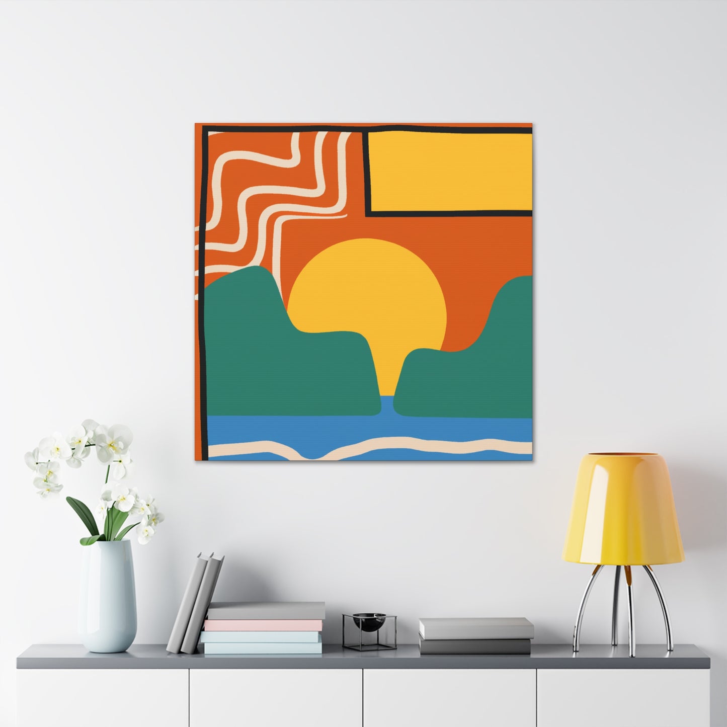 Geometric Groove - Midcentury - Canvas