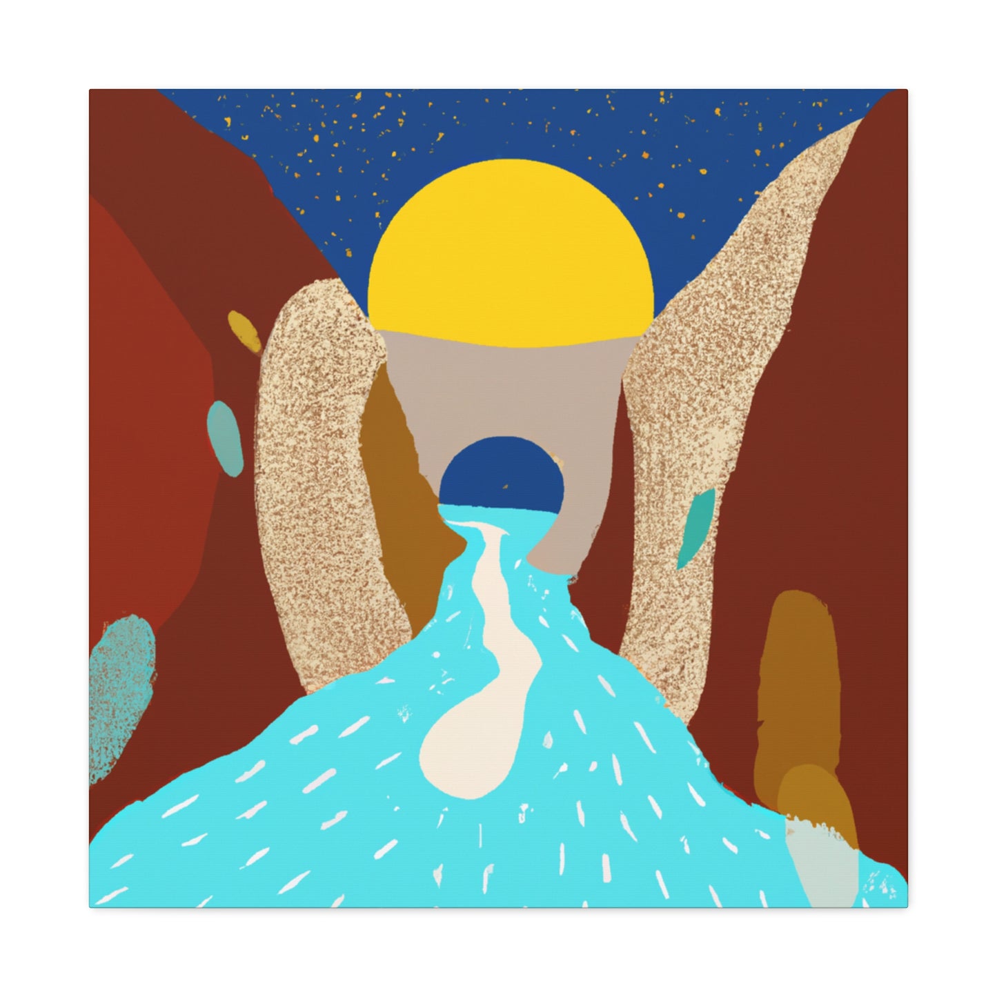 River Canyon - Midcentury Canvas