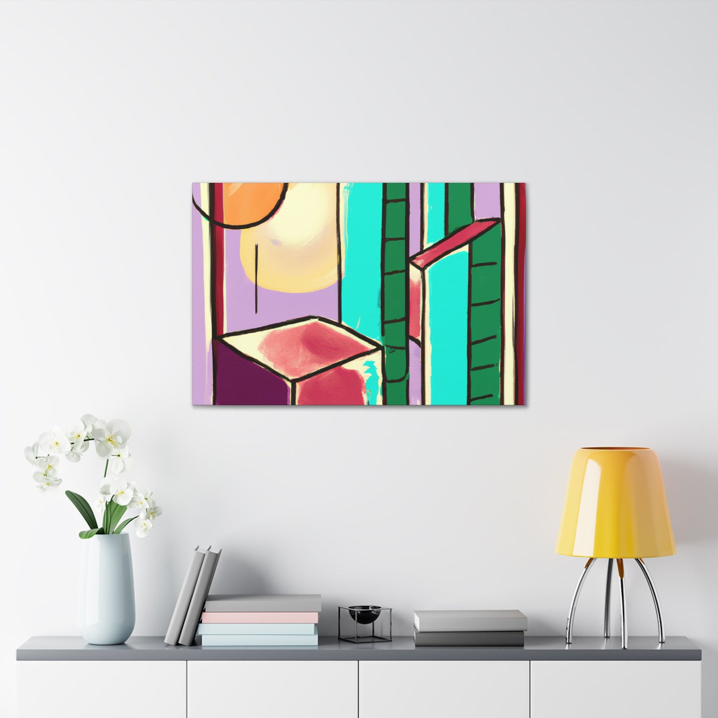Starbursts in the Night- Midcentury - Canvas