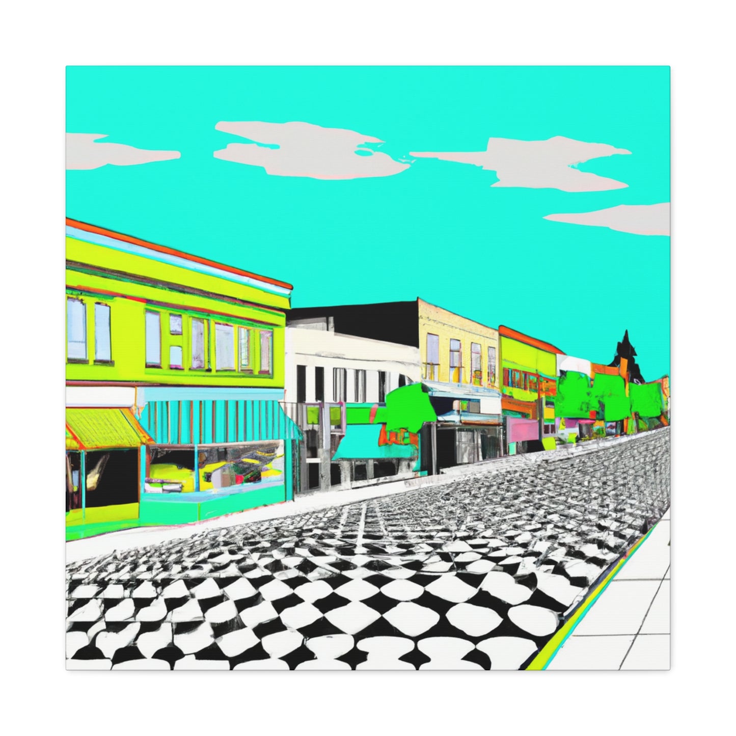 Streamlined Boulevard - Architectural Canvas - Pop Art