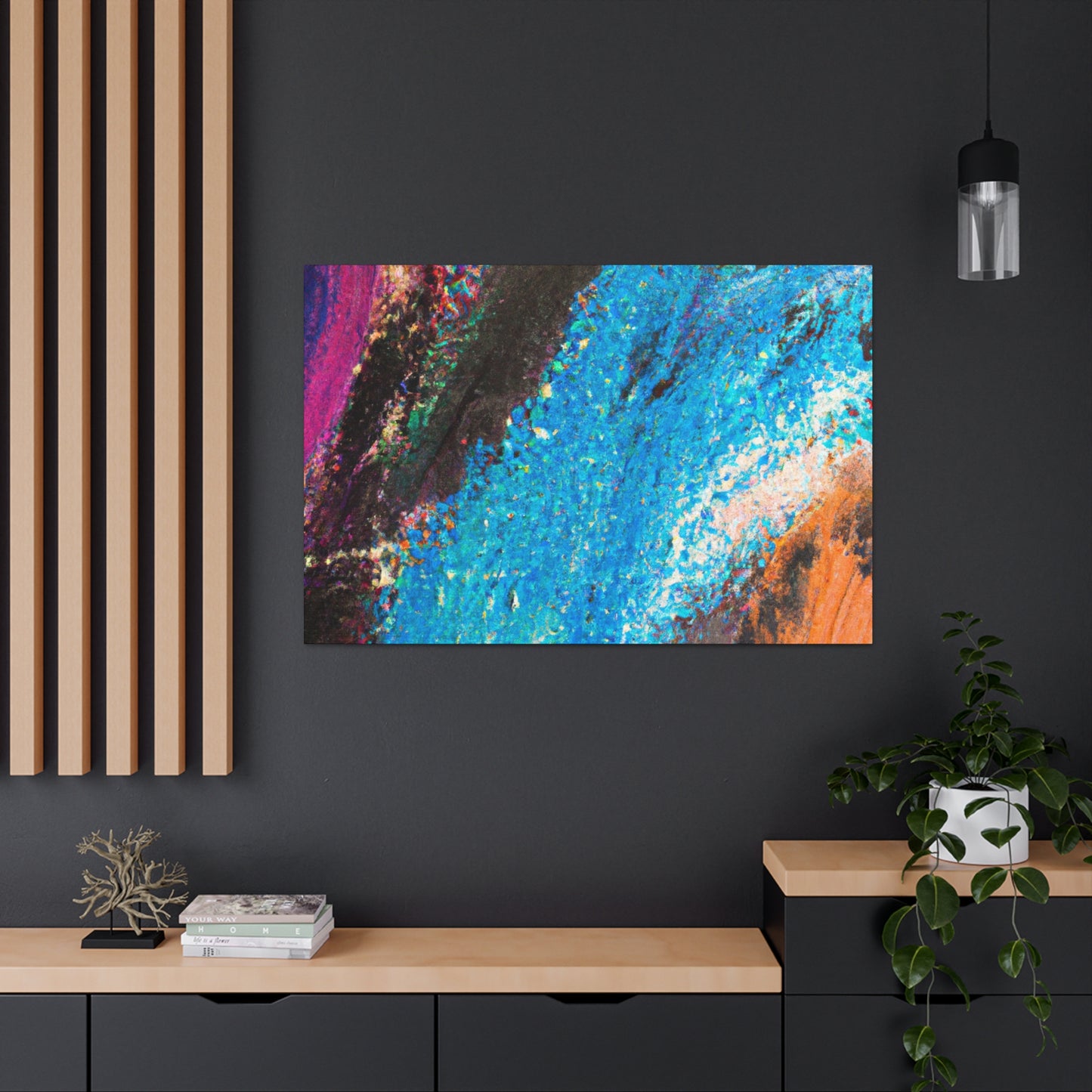 Blue Stream - Abstract Canvas