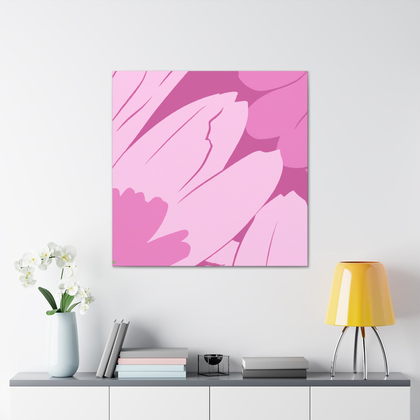 Pink Roselle - Floral - Canvas