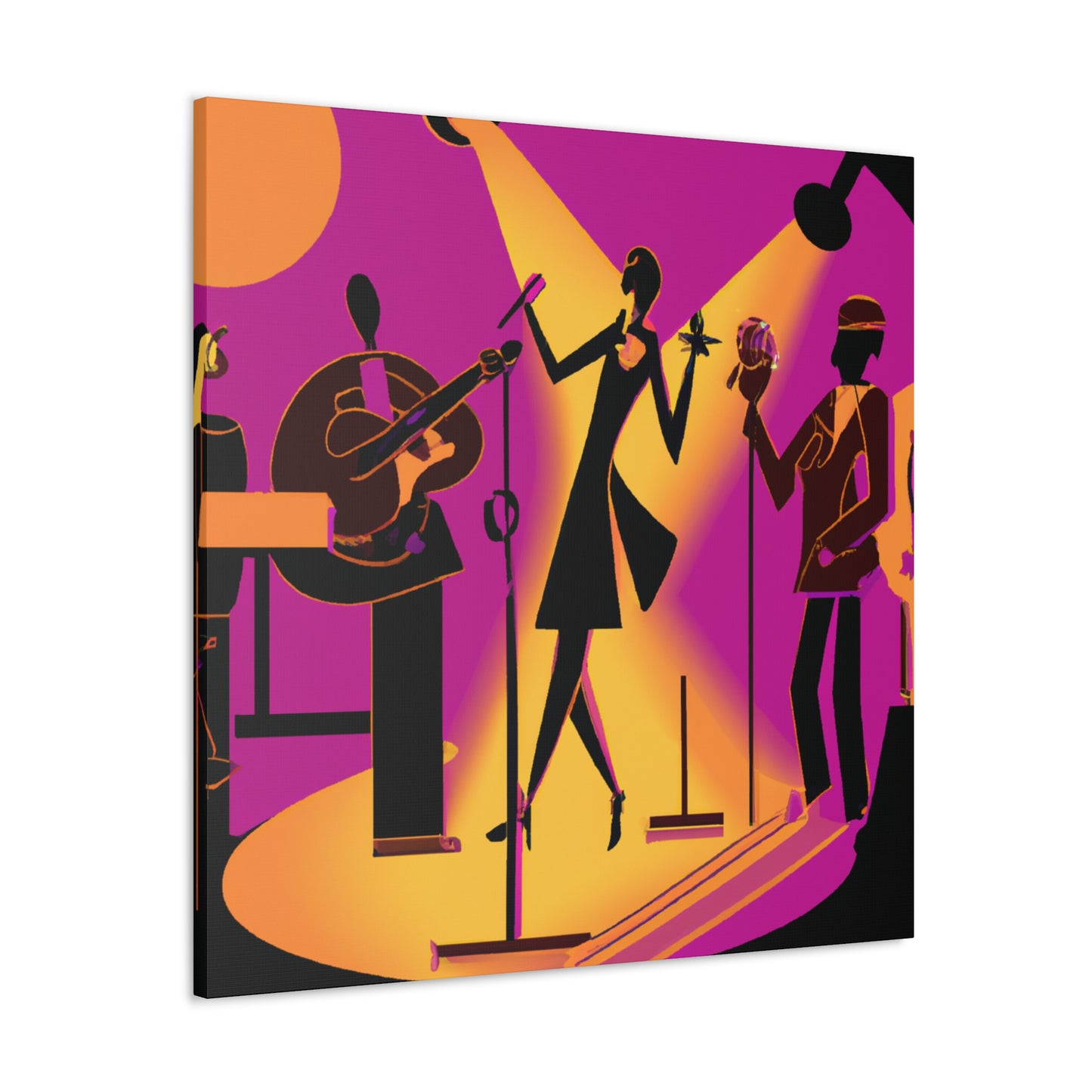 "Electric Fireflies - Retro Music" - Canvas