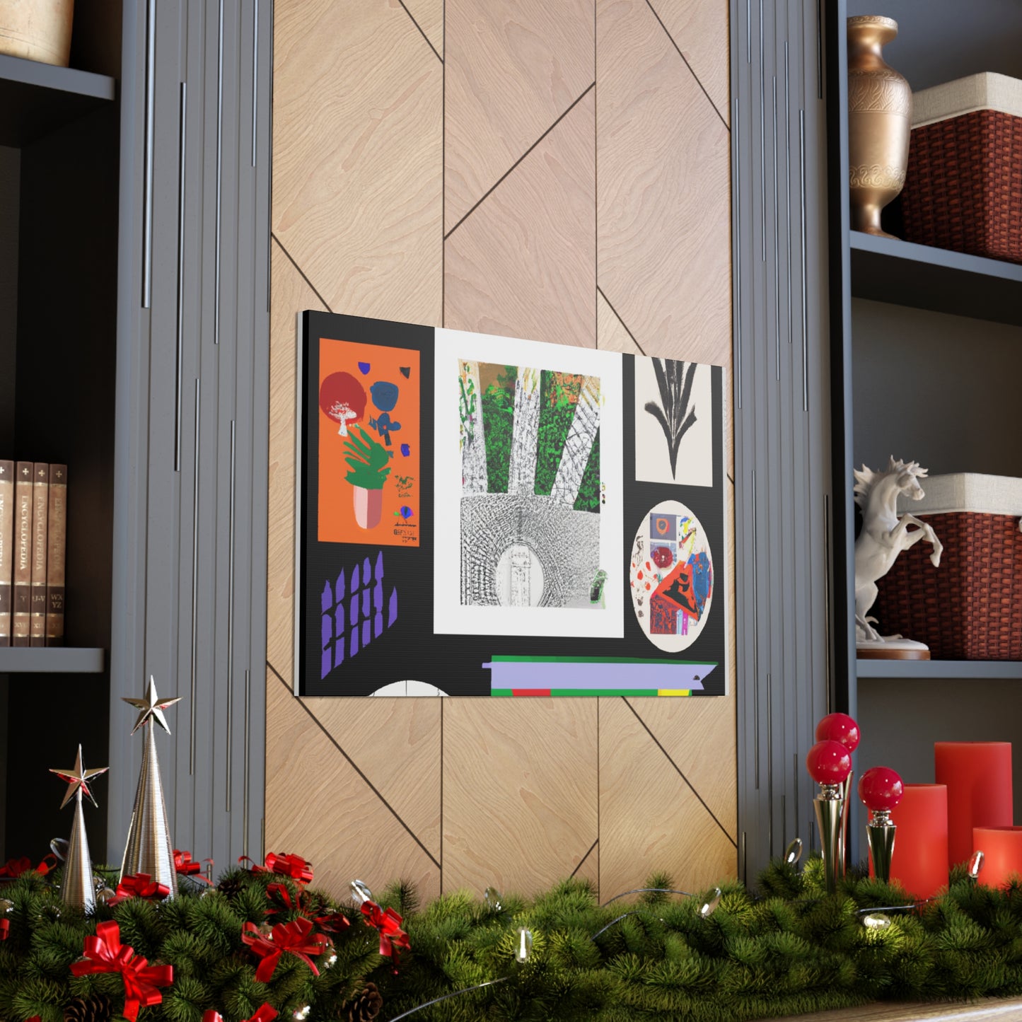 "Fuzzy Fluffkin" - Midcentury Canvas