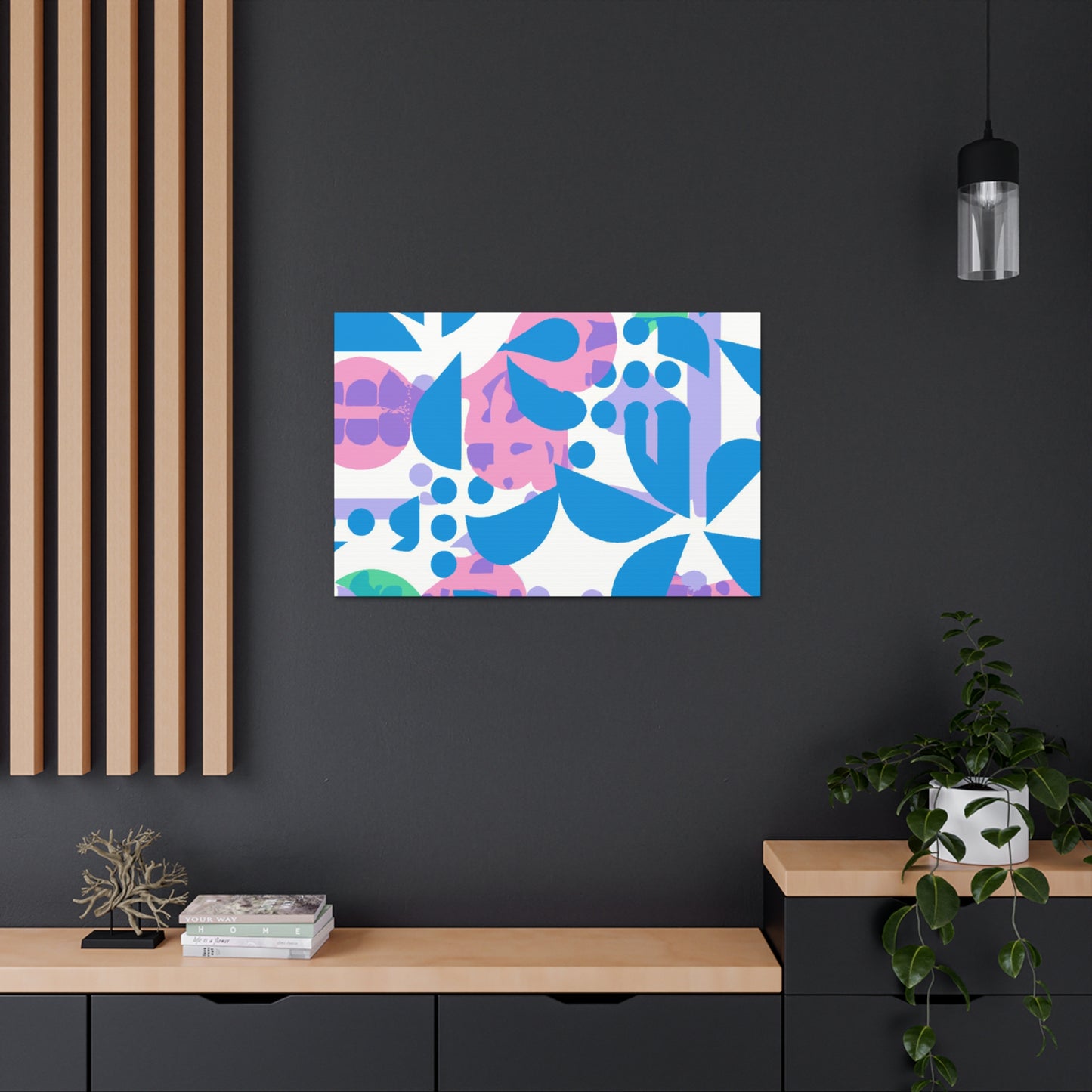 Blue Pinky - Floral Canvas