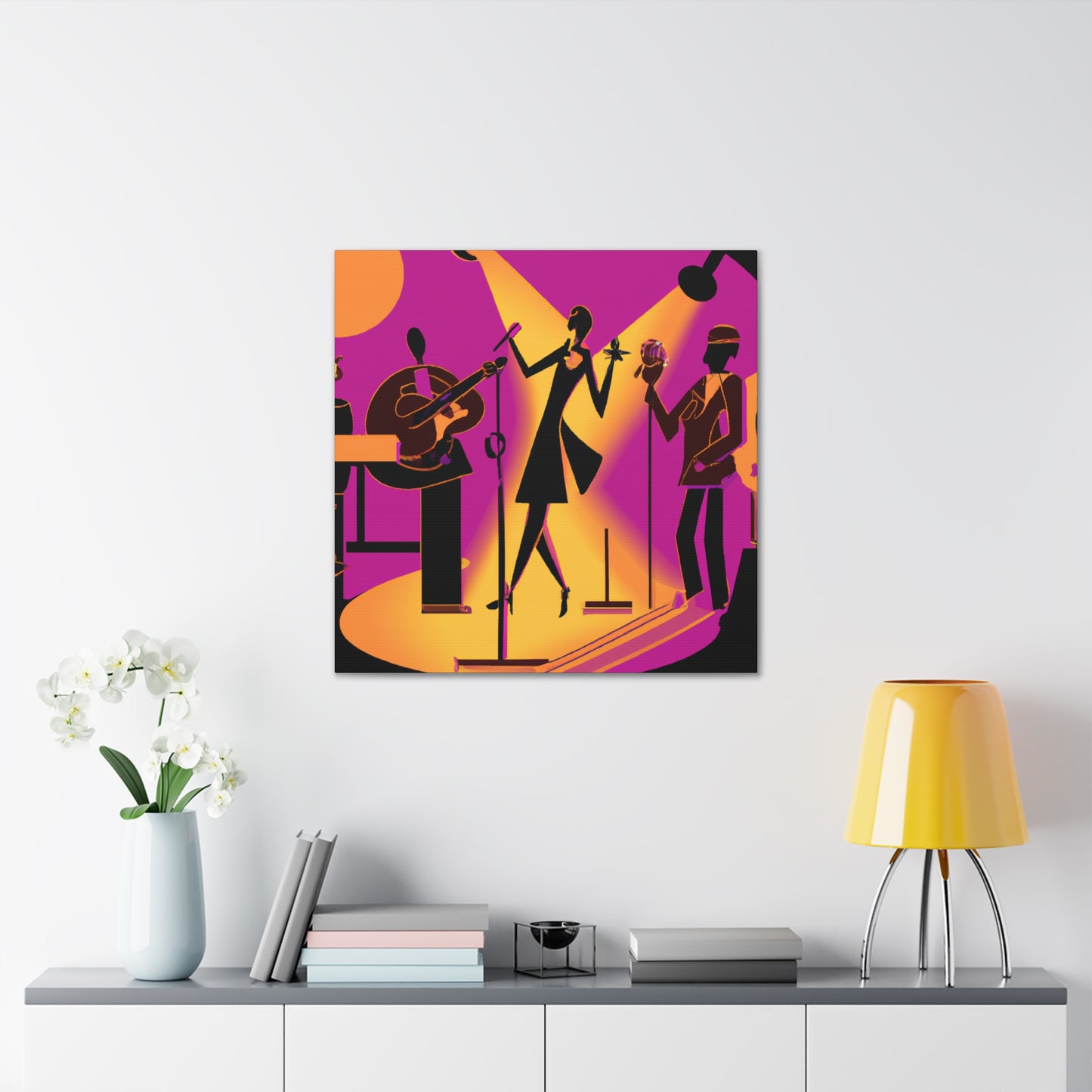 "Electric Fireflies - Retro Music" - Canvas