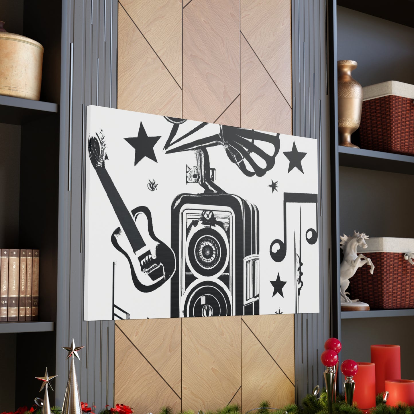 Grooving - Retro Music and Film Canvas