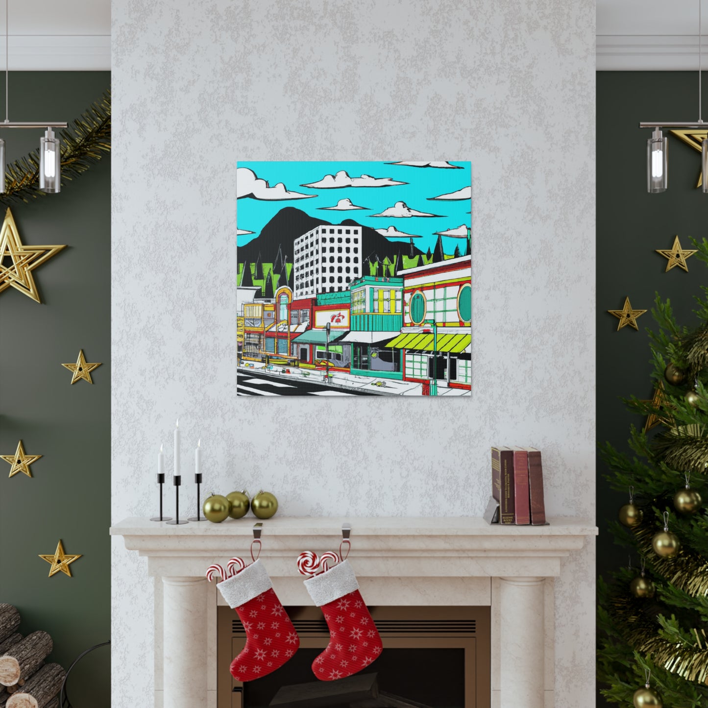 High Up Avenue - Architectural Canvas Pop Art