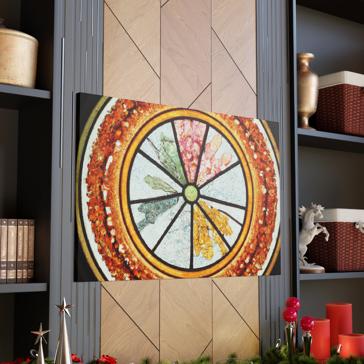 "Playful Pizza" - Glass Canvas