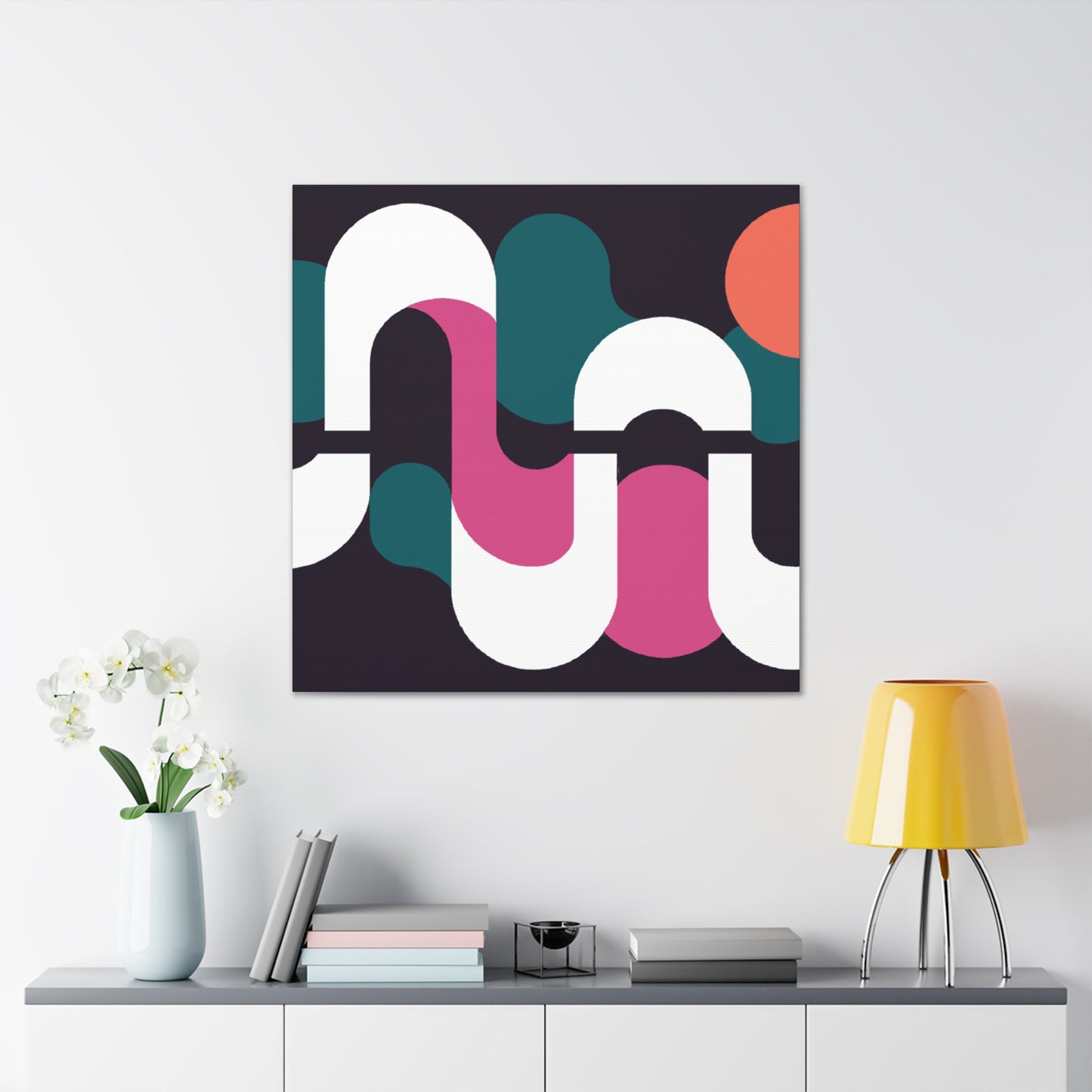 Dashing Squares - Midcentury - Canvas