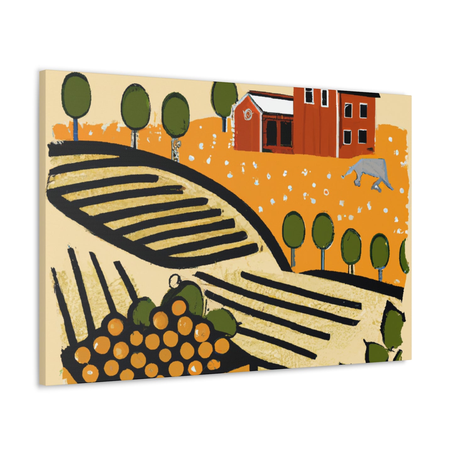 On Golden Farm - Amusement - Canvas