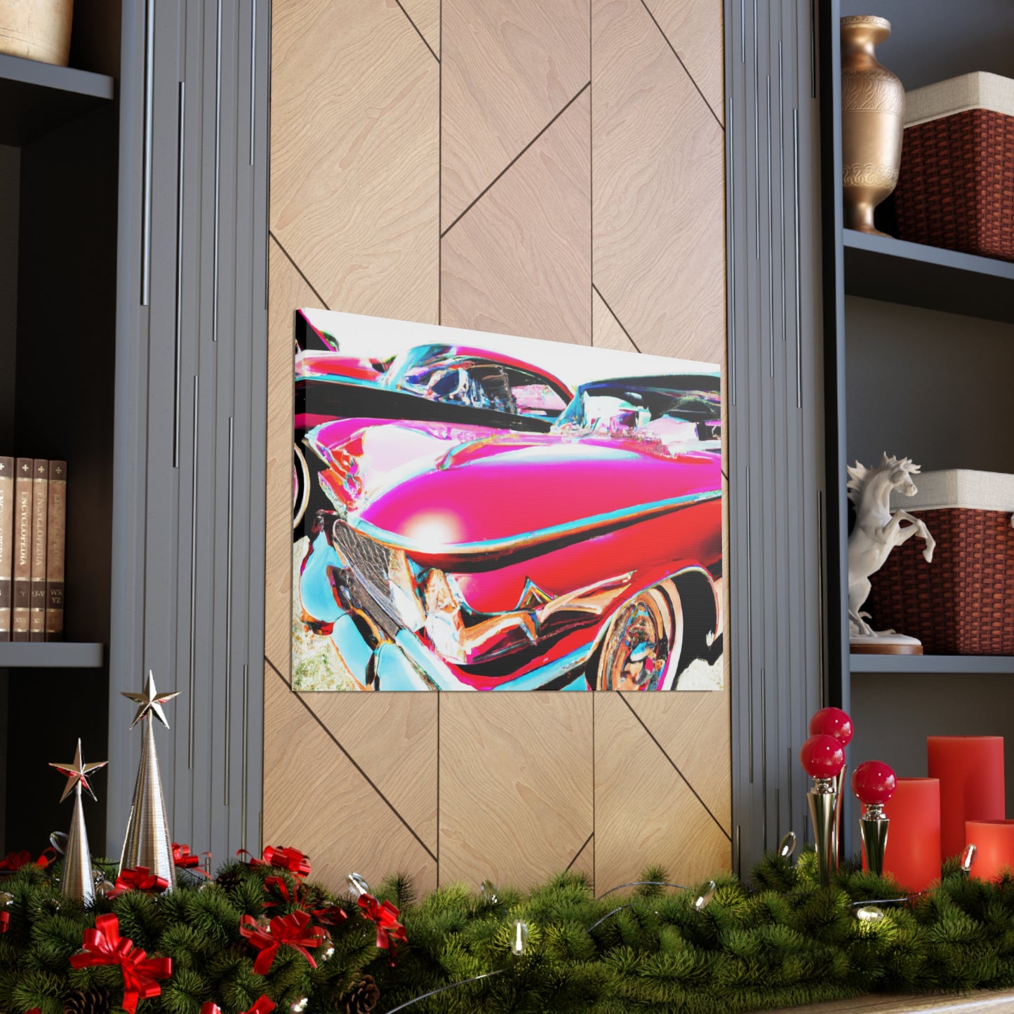 "Red Wave" - Automobile Canvas
