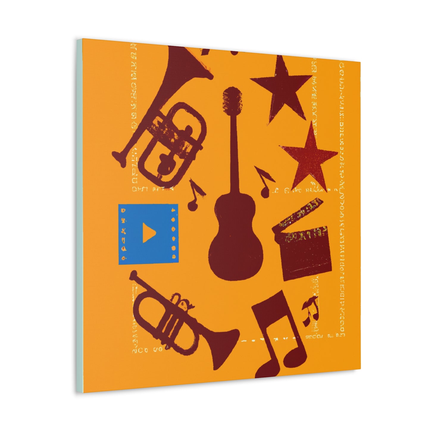 Rockin' Radio Shack - Retro Music and Film Canvas