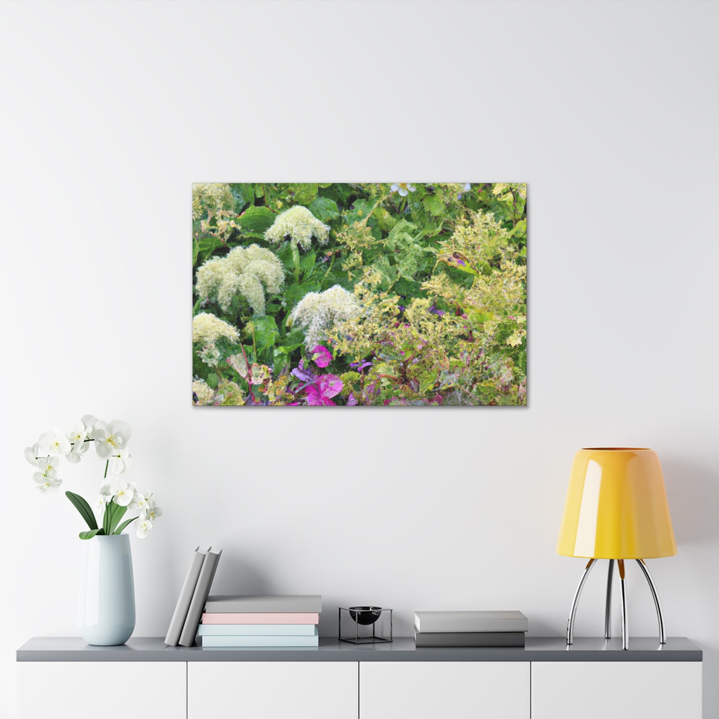 Tangled Garden Pathway. - Floral Canvas